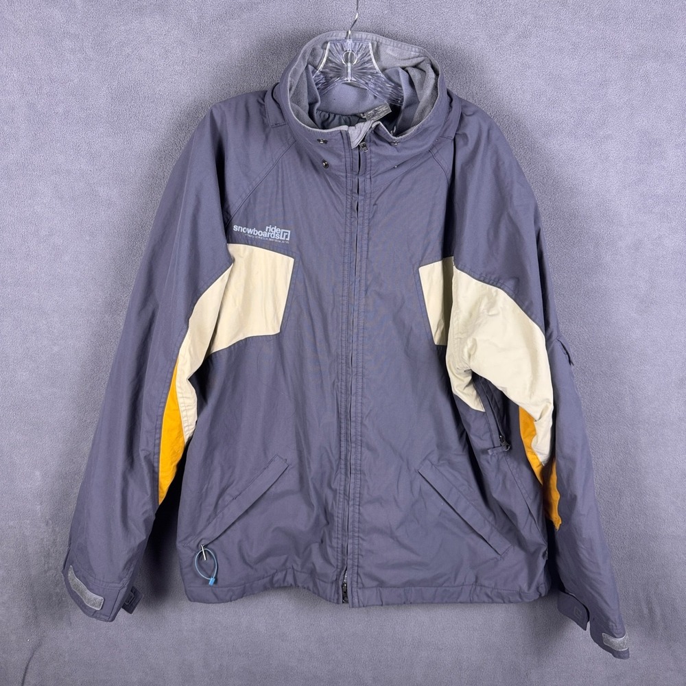 Ride Snowboards Jacket Mens Large MTNdry‎ Gray Snowboard Ski Winter Coat
